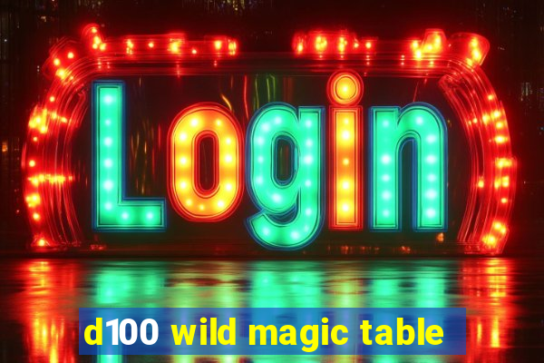 d100 wild magic table