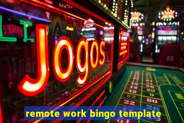 remote work bingo template