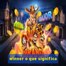 winner o que significa