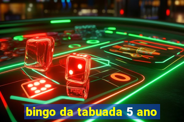 bingo da tabuada 5 ano