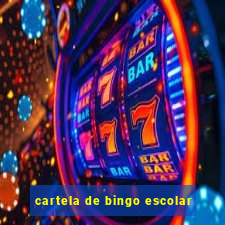 cartela de bingo escolar