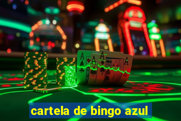 cartela de bingo azul