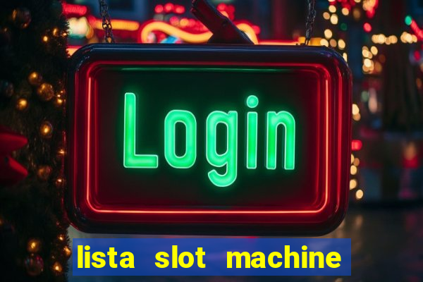 lista slot machine da bar