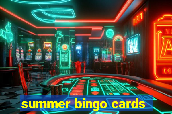 summer bingo cards