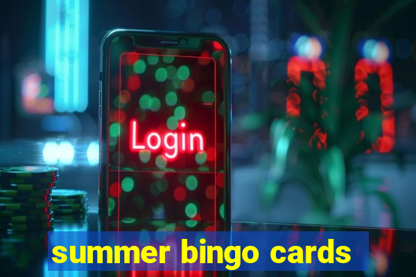 summer bingo cards