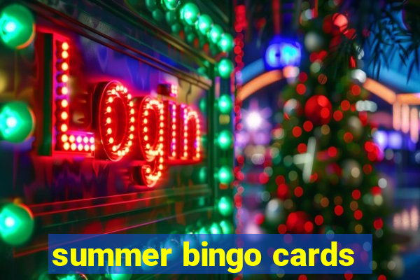 summer bingo cards