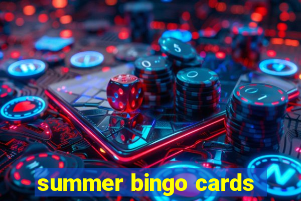 summer bingo cards