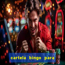 cartela bingo para cha de cozinha imprimir gratis