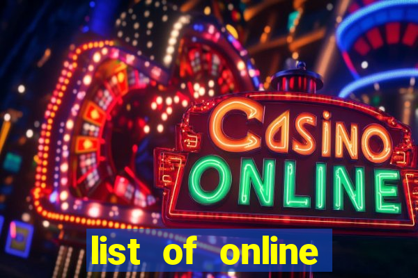 list of online slot sites