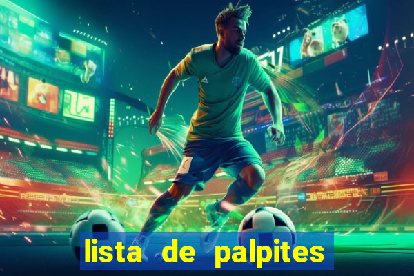 lista de palpites jogos de hoje