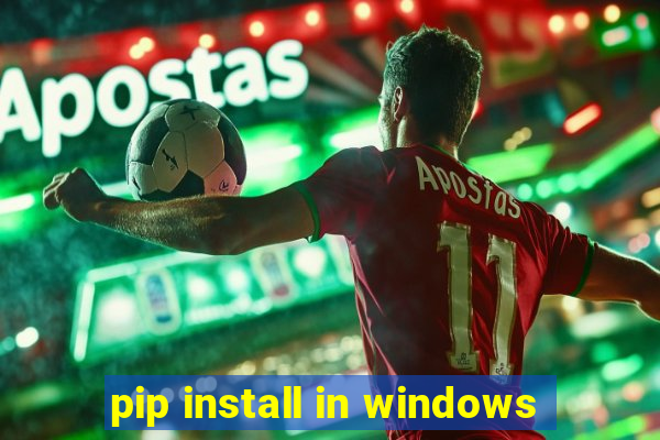 pip install in windows