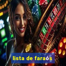 lista de faraós