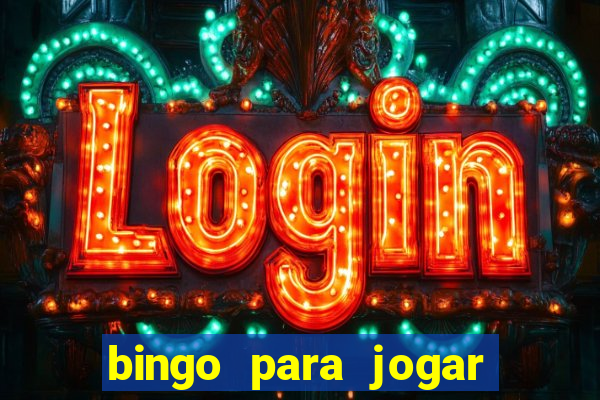 bingo para jogar com os amigos