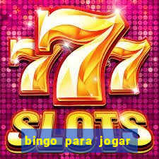 bingo para jogar com os amigos