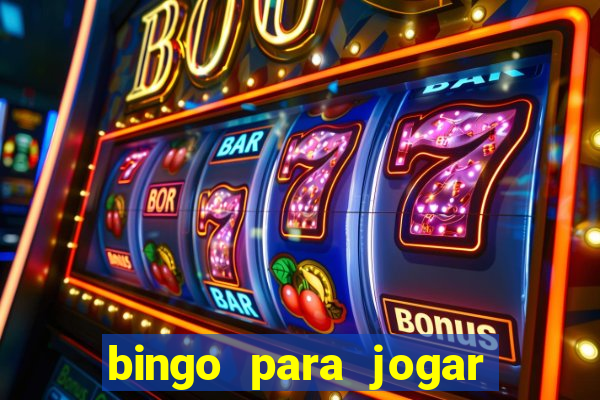 bingo para jogar com os amigos