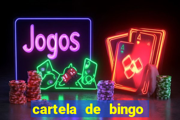 cartela de bingo pra imprimir