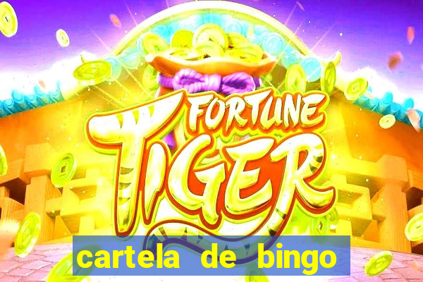 cartela de bingo pra imprimir