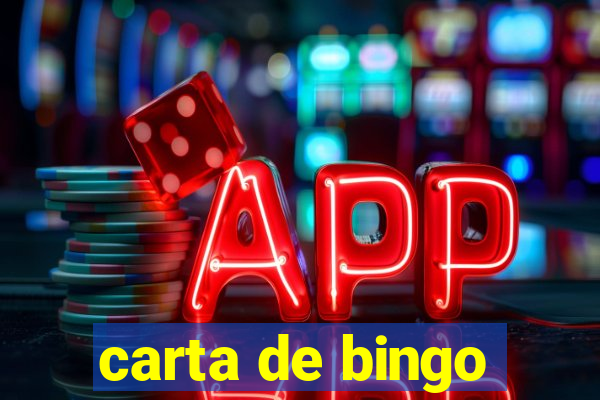 carta de bingo