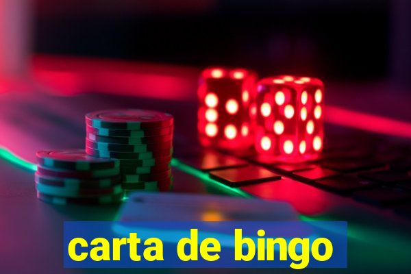 carta de bingo