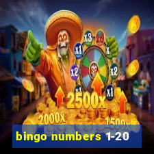 bingo numbers 1-20