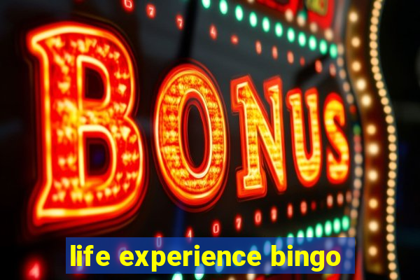 life experience bingo