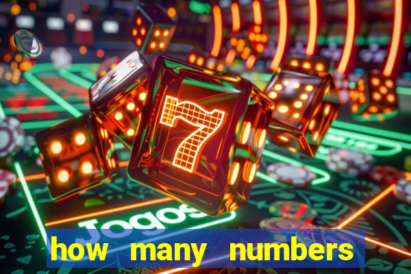 how many numbers in bingo