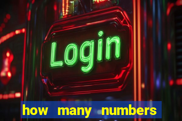 how many numbers in bingo