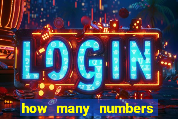 how many numbers in bingo