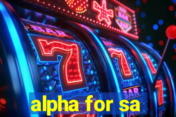 alpha for sa