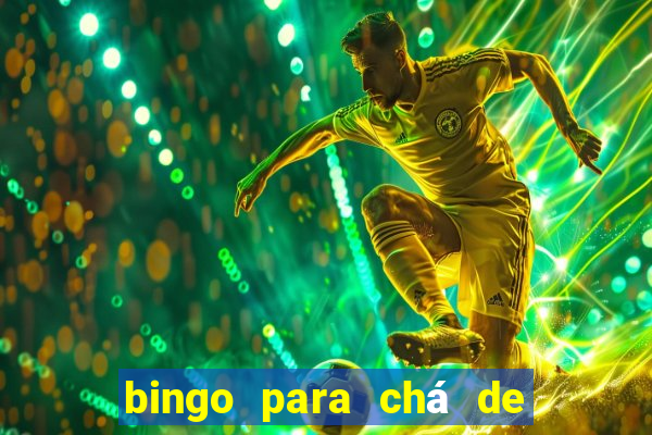 bingo para chá de bebê para imprimir grátis