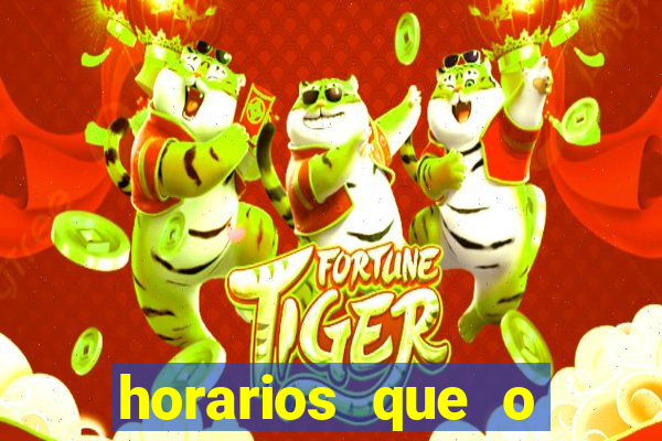 horarios que o fortune tiger paga