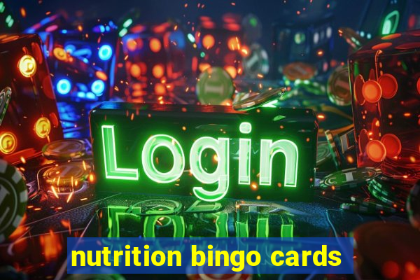 nutrition bingo cards