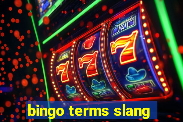 bingo terms slang