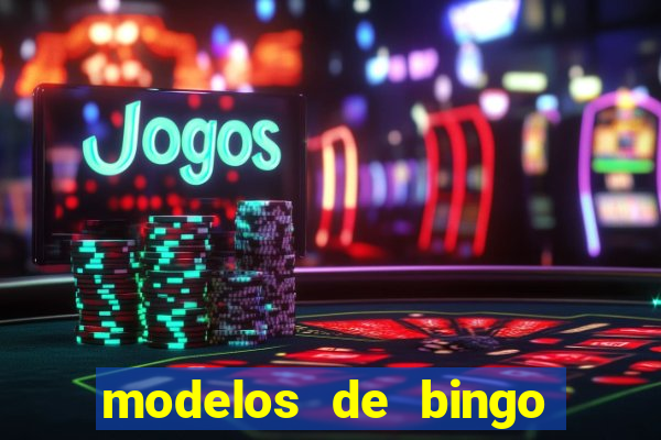 modelos de bingo para imprimir