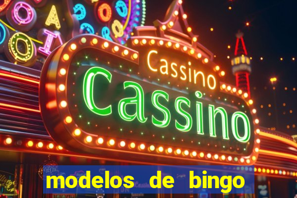 modelos de bingo para imprimir