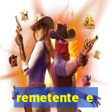 remetente e destinatário modelo