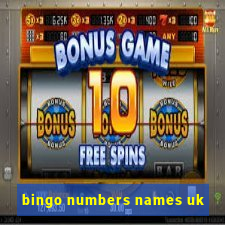 bingo numbers names uk