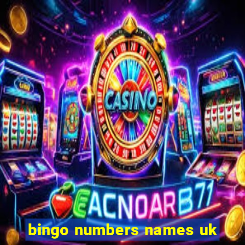 bingo numbers names uk