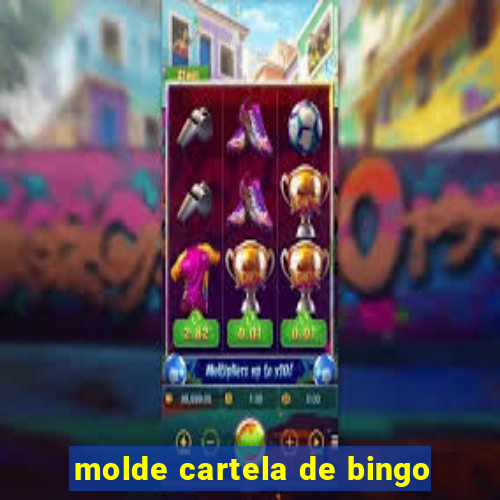 molde cartela de bingo