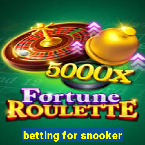 betting for snooker