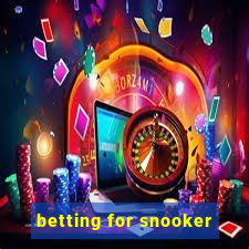 betting for snooker