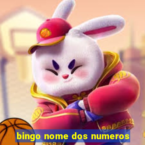 bingo nome dos numeros