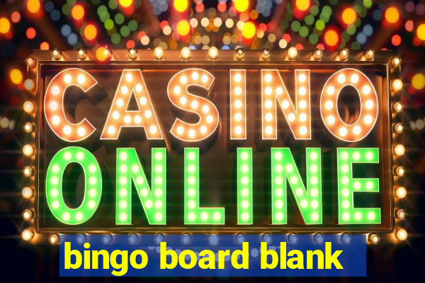 bingo board blank