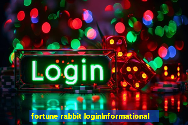 fortune rabbit loginInformational