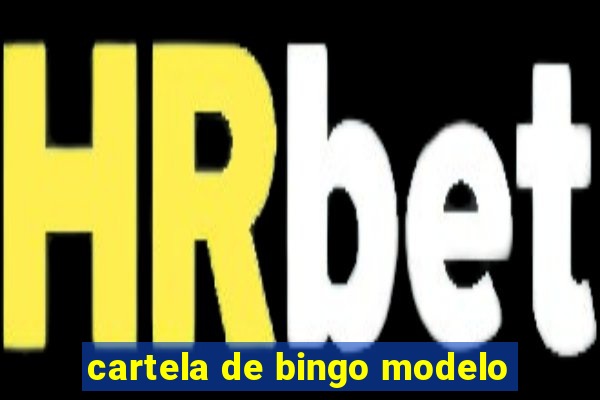 cartela de bingo modelo