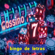 bingo de letras para imprimir colorido