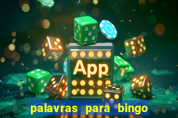 palavras para bingo cha de bebe