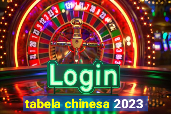 tabela chinesa 2023