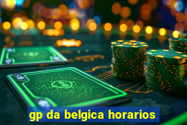 gp da belgica horarios