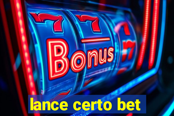 lance certo bet